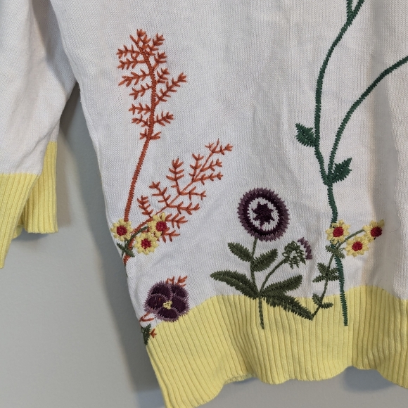 Nick & Mo Anthropologie Floral Embroidered Cardigan - Picture 7 of 8